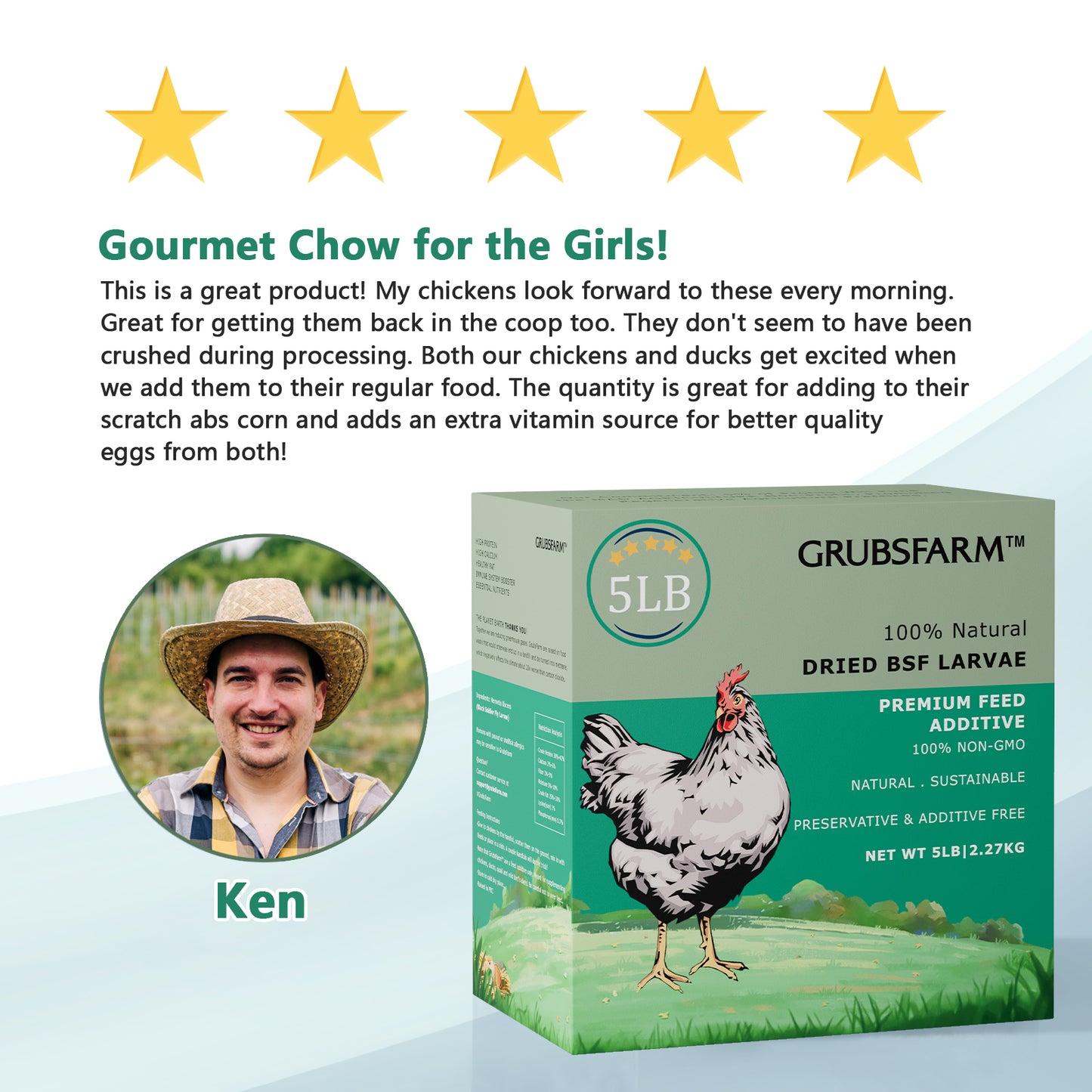 HARTOMPET Premium Dried Black Soldier Fly Larvae for Chickens - Superior to Mealworms - 85X More Calcium Than Meal Worms - Molting & Laying Hens Supplement - Non-GMO BSF Larvae Treats for Ducks