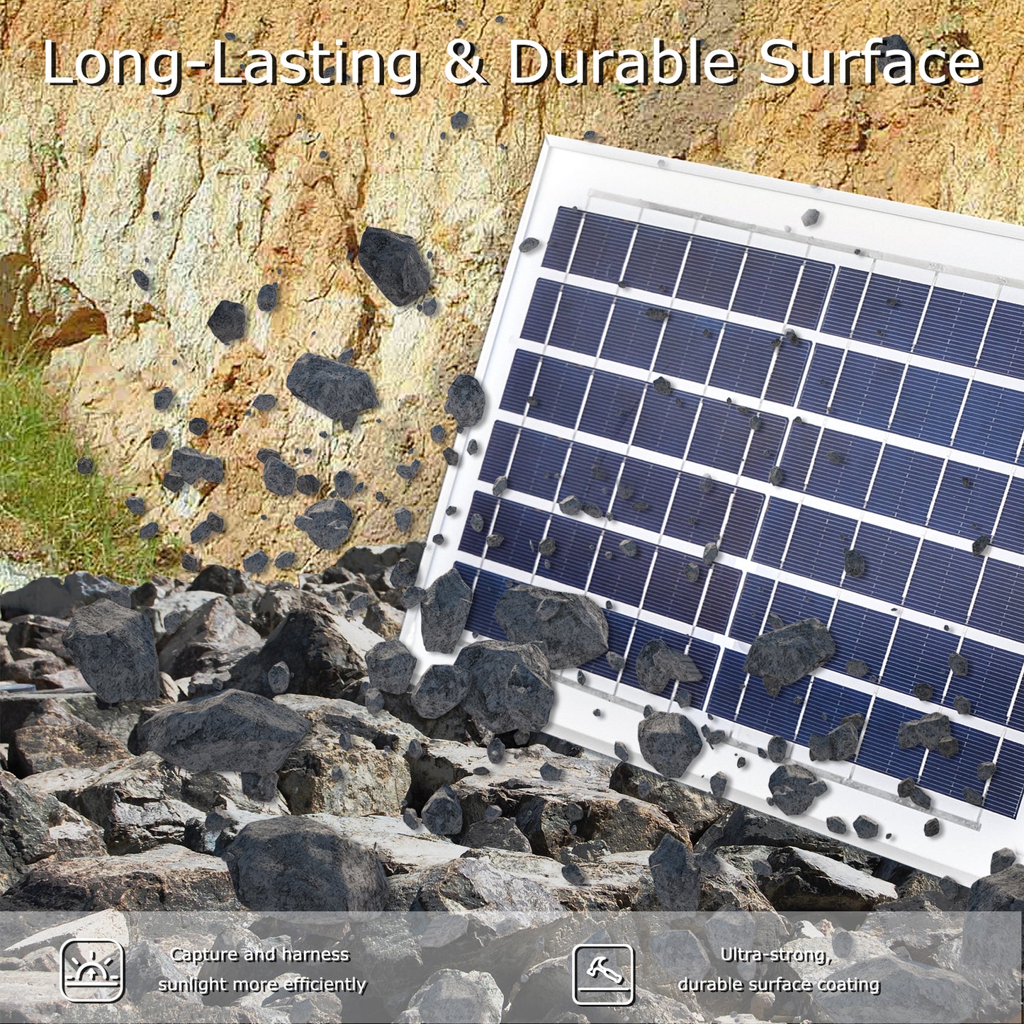 HARTOMPET Solar Panel Accessory Empower Coop with 6W 6V Charging - Easy Install, Durable Design and Efficient Energy, Harness Sustainable Power for Poultry Protection
