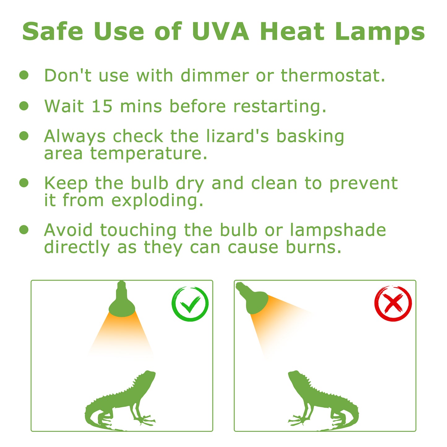 HARTOMPET Reptile Heat Lamp Bulbs, UVA Basking Spot Light for Bearded Dragon, Lizard, Tortoise, Chicks, Other Reptiles & Amphibians - Simulated Natural Sunlight Terrarium Heat Lamps | 2 Pack