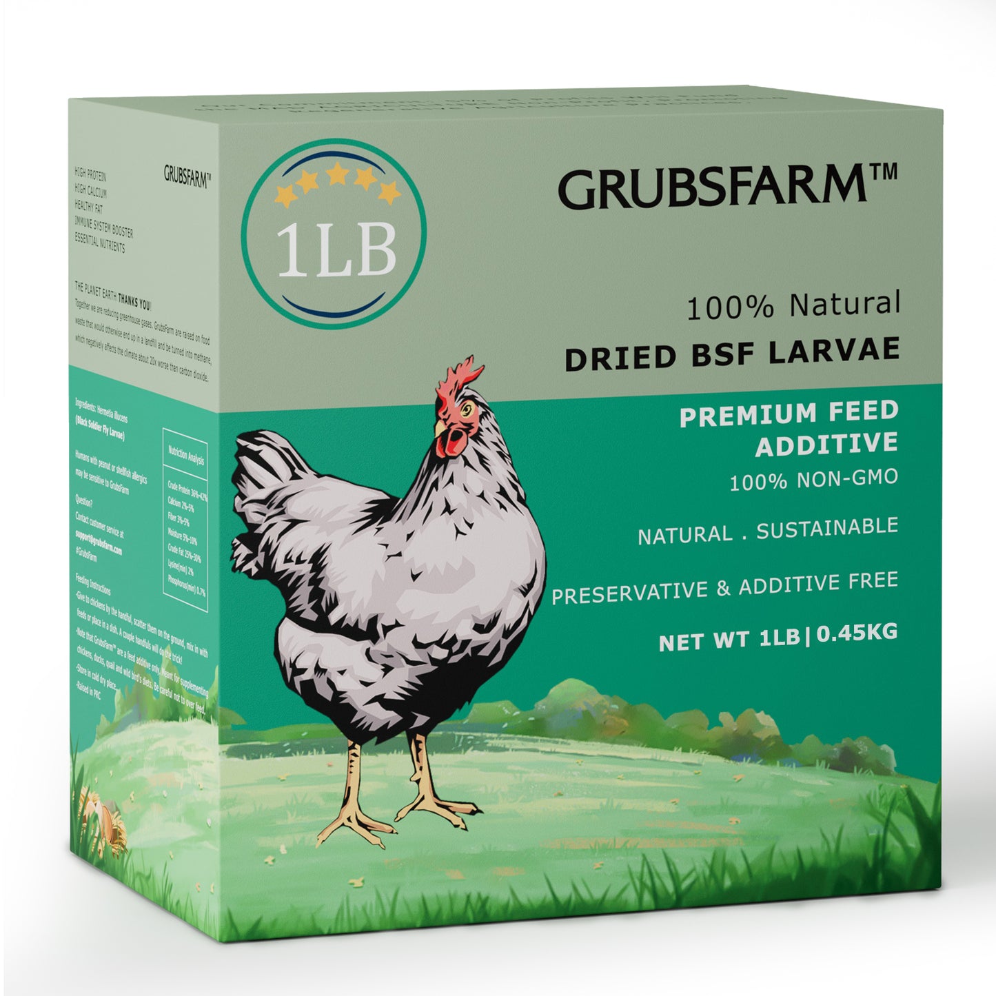 HARTOMPET Premium Dried Black Soldier Fly Larvae for Chickens - Superior to Mealworms - 85X More Calcium Than Meal Worms - Molting & Laying Hens Supplement - Non-GMO BSF Larvae Treats for Ducks