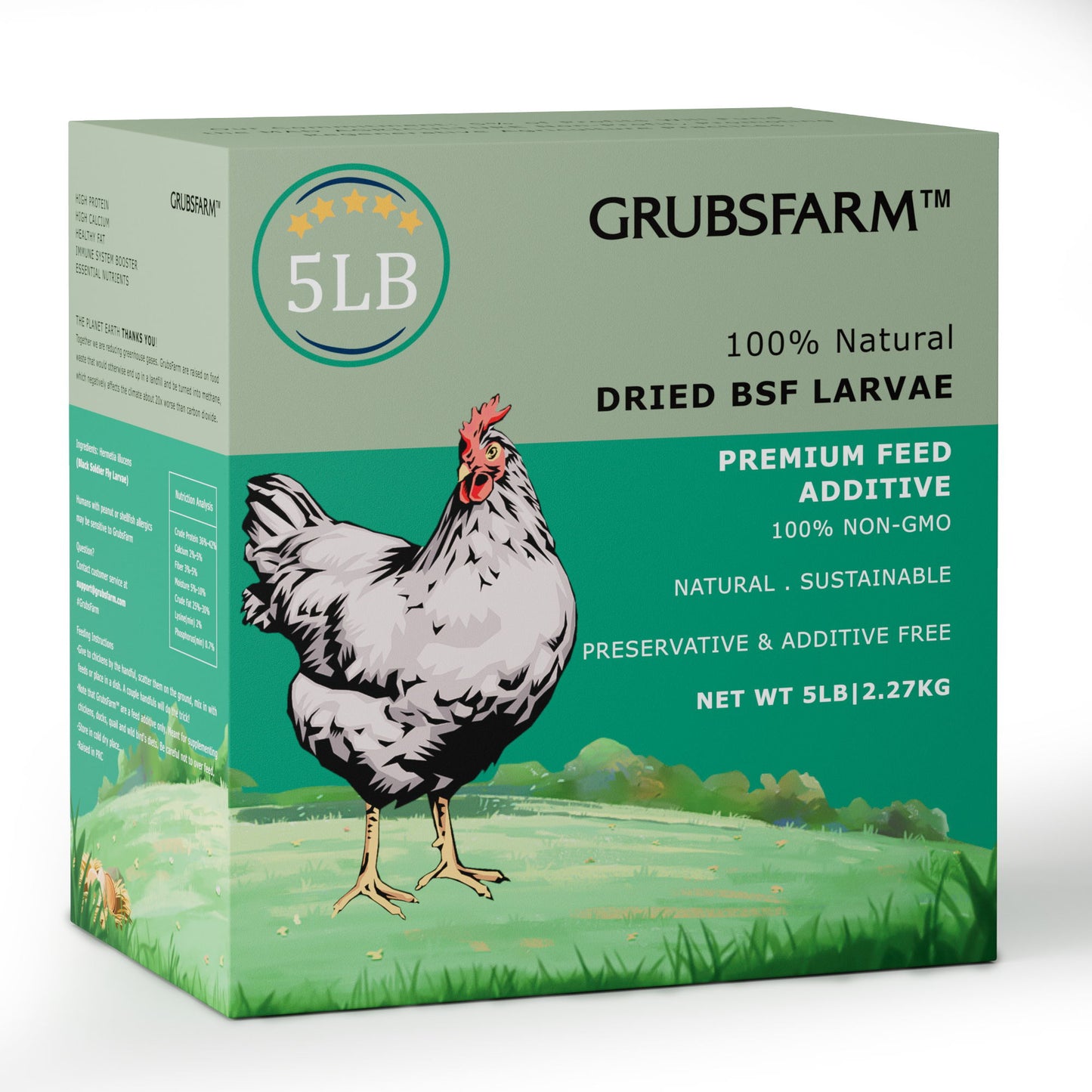 HARTOMPET Premium Dried Black Soldier Fly Larvae for Chickens - Superior to Mealworms - 85X More Calcium Than Meal Worms - Molting & Laying Hens Supplement - Non-GMO BSF Larvae Treats for Ducks