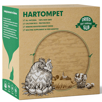 HARTOMPET Non-GMO Dried Black Soldier Fly Larvae | Top Grade BSF