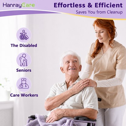 HanrayCare Commode Liners -  Disposable Bags for Commode Chairs & Bedpan, Leak-Proof & Universal Fit Portable Potty Liners – Simplify Cleanup for Seniors & Disabled