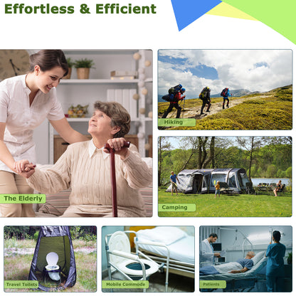 HanrayCare Commode Liners -  Disposable Bags for Commode Chairs & Bedpan, Leak-Proof & Universal Fit Portable Potty Liners – Simplify Cleanup for Seniors & Disabled