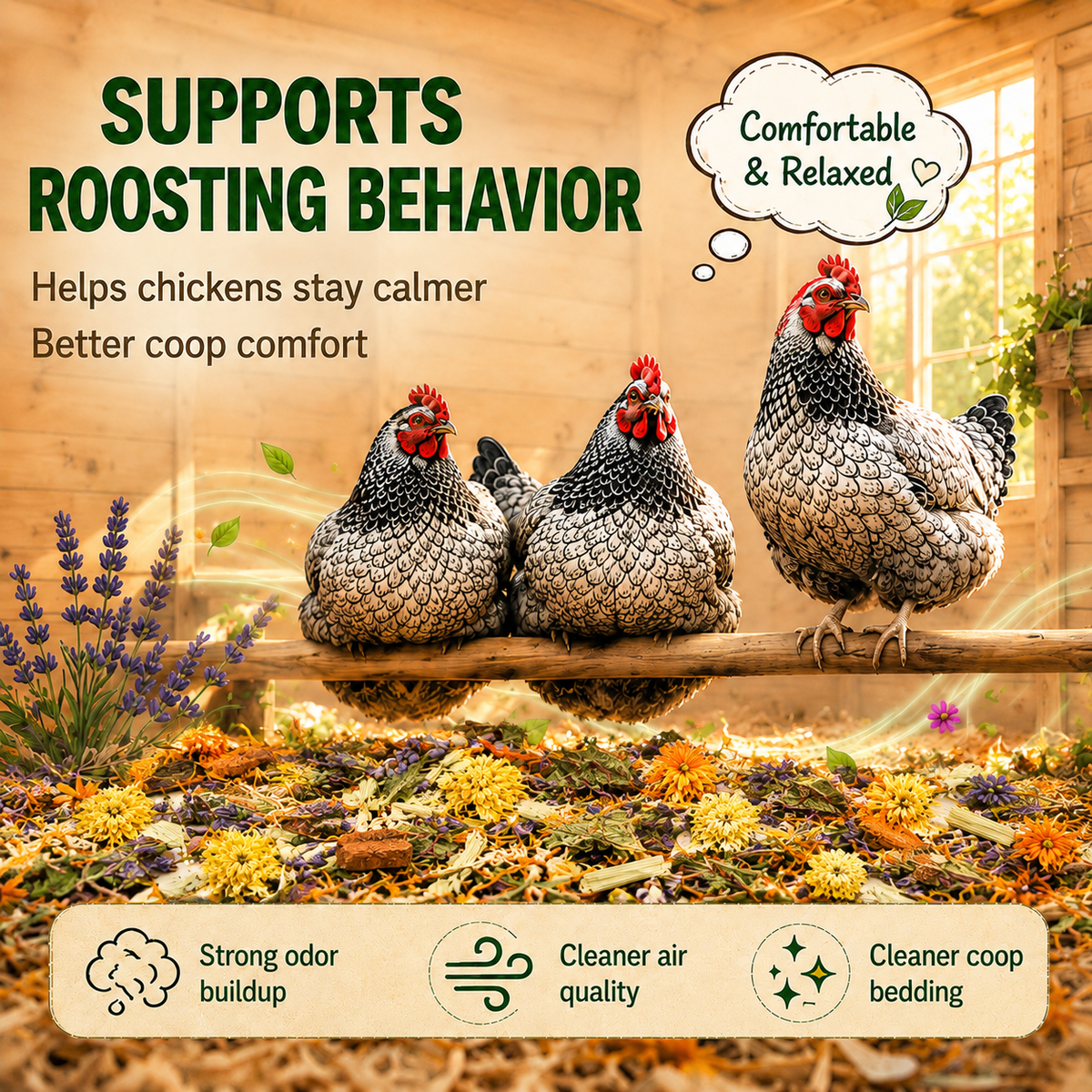 HARTOMPET Chicken Nesting Herbs, Aromatic Botanical Blend for Chicken Coop, Nesting Boxes, Coop Bedding, Dust Bath, Odor Control, Freshness&Coop Refresher, Poultry Enrichment for Backyard Hens
