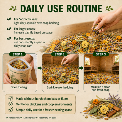 HARTOMPET Chicken Nesting Herbs, Aromatic Botanical Blend for Chicken Coop, Nesting Boxes, Coop Bedding, Dust Bath, Odor Control, Freshness&Coop Refresher, Poultry Enrichment for Backyard Hens