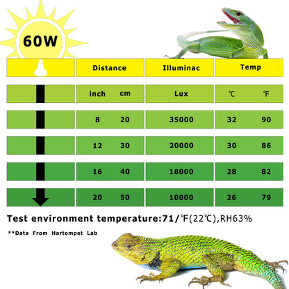HARTOMPET E26 Reptile Heat Lamp Bulbs, Upgraded UVA Basking Spot Light for Bearded Dragon, Lizard, Tortoise, chicks & Amphibians - Simulated Natural Sunlight, Daylight Bulb fot Terrarium | 2 Pack